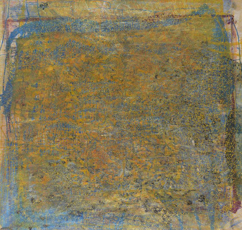 Tout un monde lointain III, acrylique sur kraft, 197x190 cm, 2023